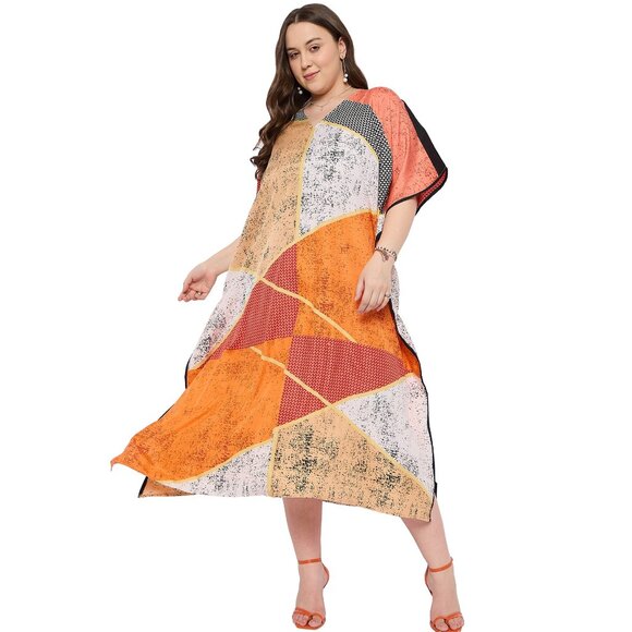 Gypsie Blu Women Caftan Dress Stylish Printed Maxi Cover Up Dresses for Party - Picture 1 of 7